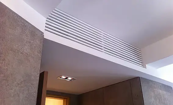 Rejilla lineal de climatización integrada