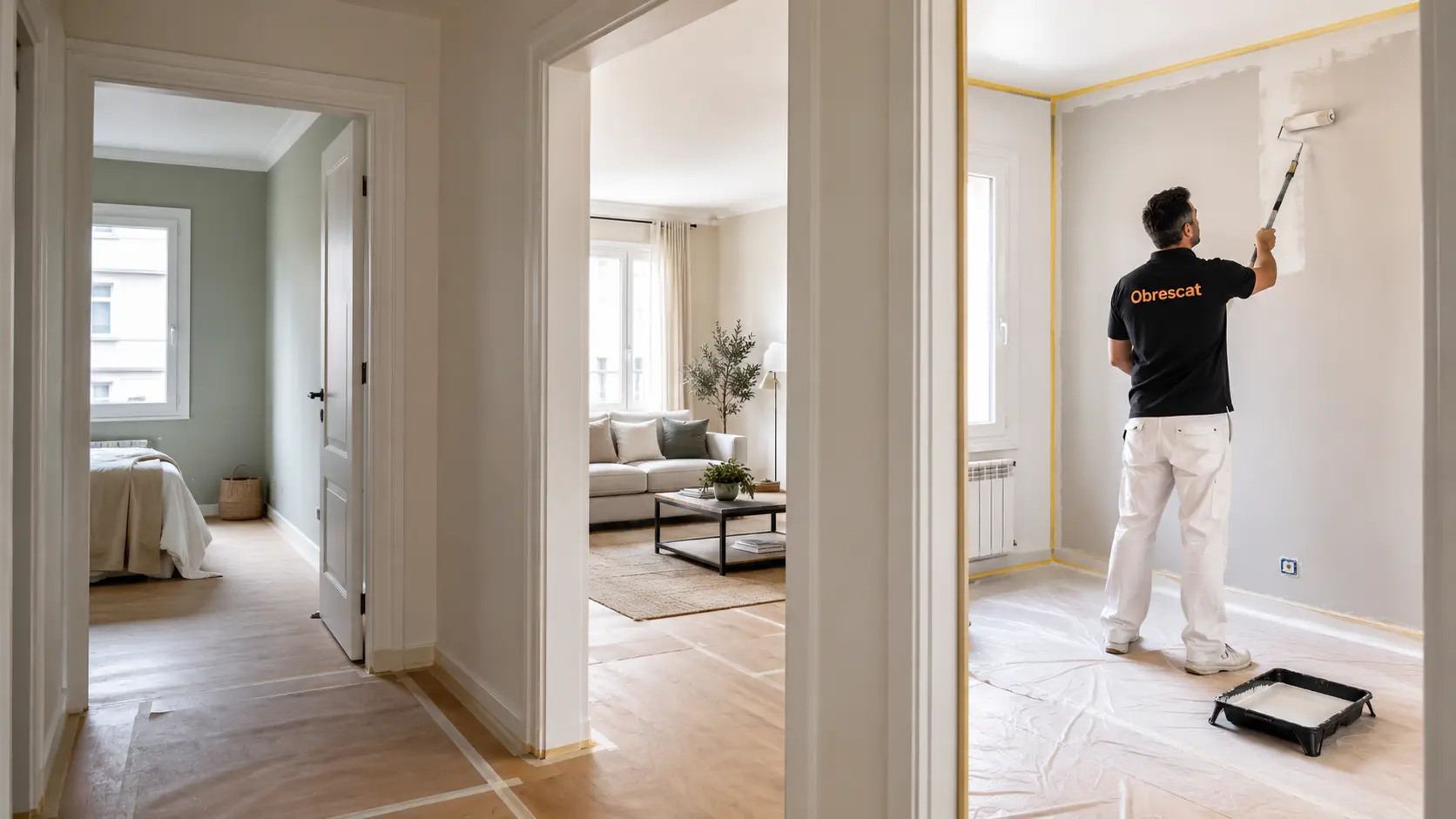 pintar piso habitado por estancias en Barcelona