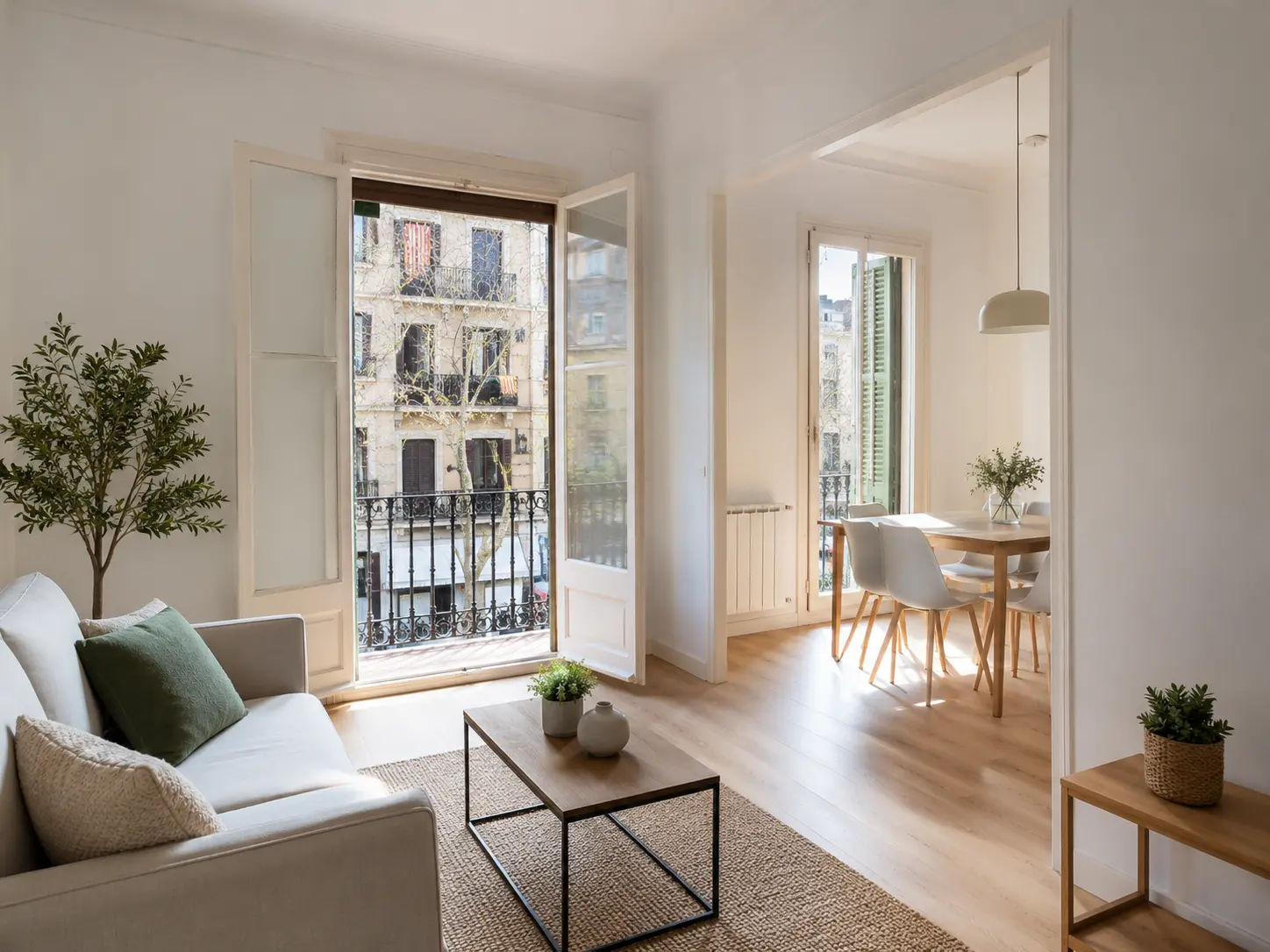 piso de alquiler pintado en Sants Barcelona