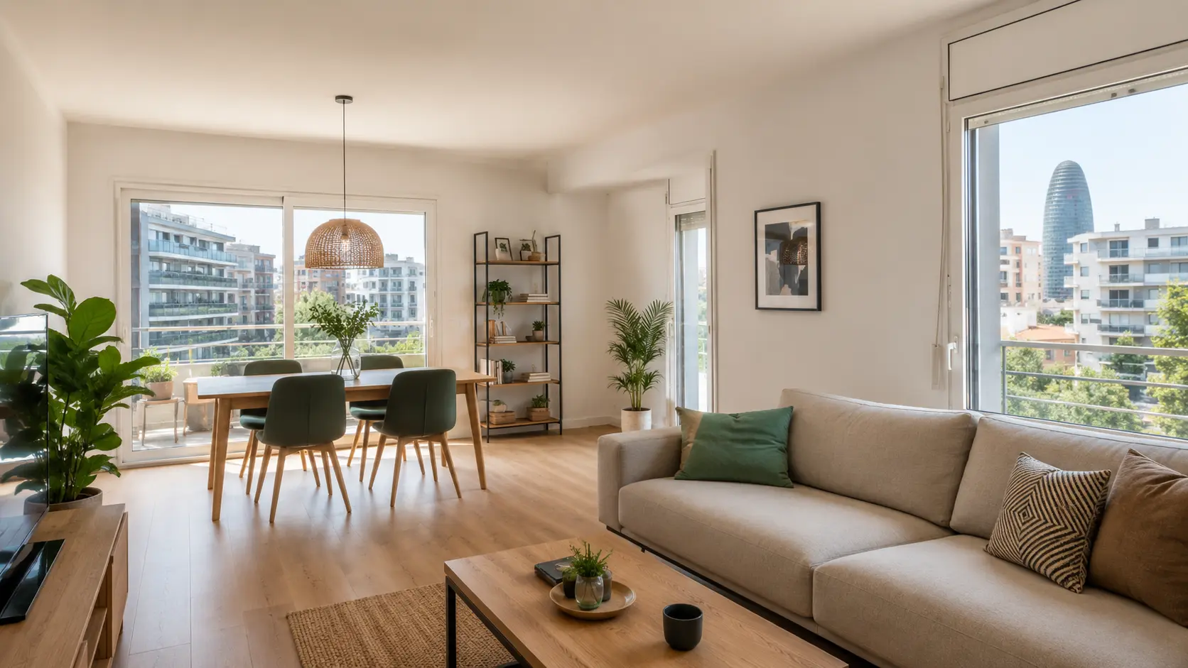 vivienda amueblada pintada en Sant Martí Barcelona